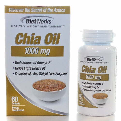 Chia Oil 60 Softgels By Diet Works
