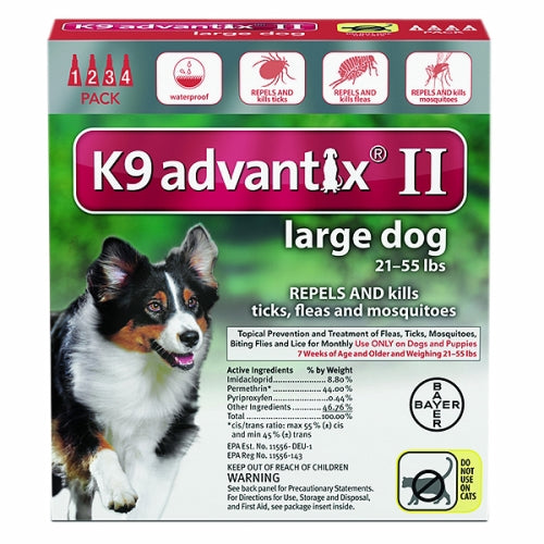 K-9 Advantix II for Large Dogs for 21-55 lbs 4 Count By K-9 Advantix II