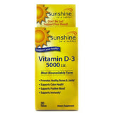 Sunshine, Vitamin D, 5000 IU 30 Tabs