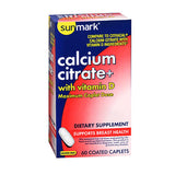 Sunmark, Sunmark Calcium Citrate + With Vitamin D Caplets, 60 Tabs