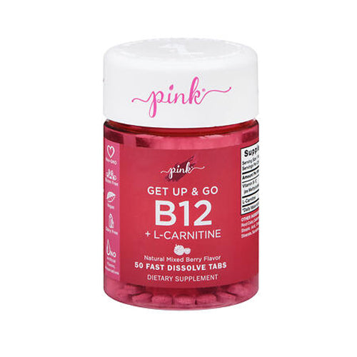 Nature's Truth Pink Get Up & Go B12 + L-Carnitine Fast Dissolve Tabs 50 Tabs By Nature's Truth