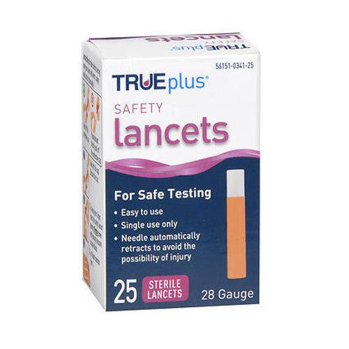 Trueplus Safety Lancets 28 Gauge 25 Each By Trueplus