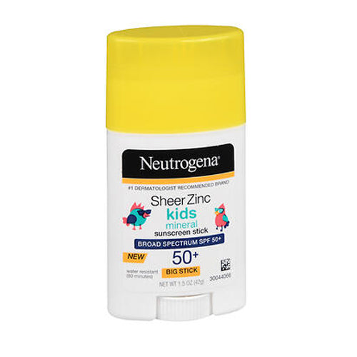 Neutrogena Sheer Zinc Kids Mineral Sunscreen Stick SPF 50+ 1.5 Oz By Aveeno