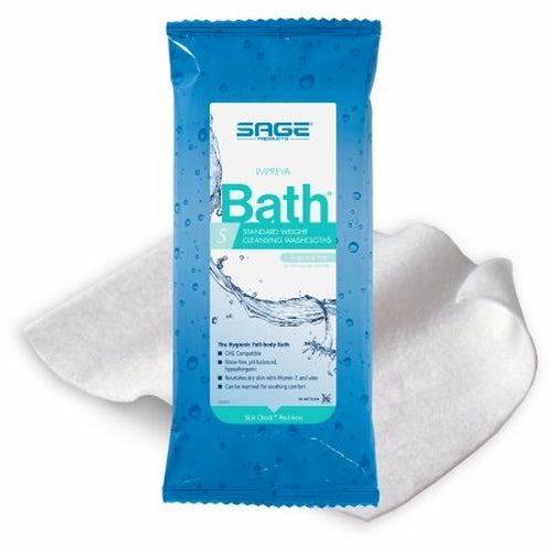 Sage, Rinse-Free Bath Wipe, Count of 1