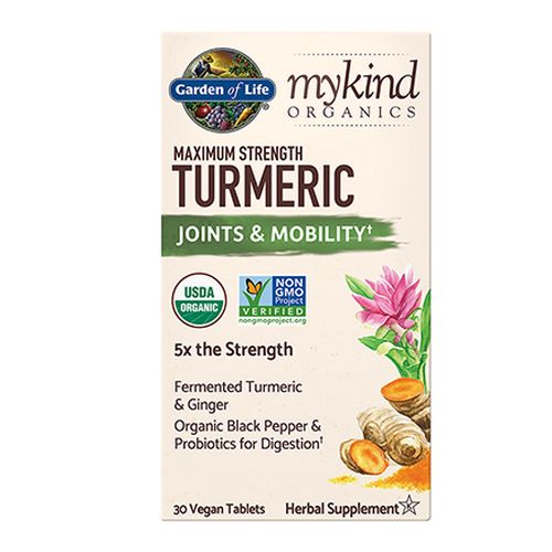 mykind Organics Maximum Strength Turmeric Joints & Mobility 30 Vegan Tabs By Garden of Life