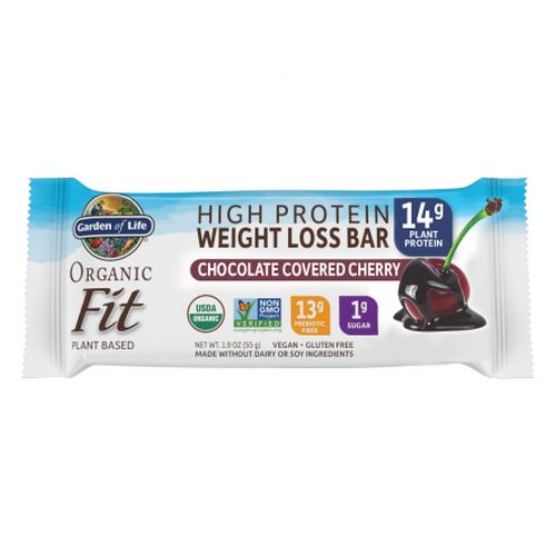 Organic Fit Bar Chocolate Covered Cherry 12 Count by Garden of Life