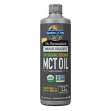 Dr. Formulated Brain Health 100% Organic Coconut MCT Oil Liquid 16 Oz by Garden of Life