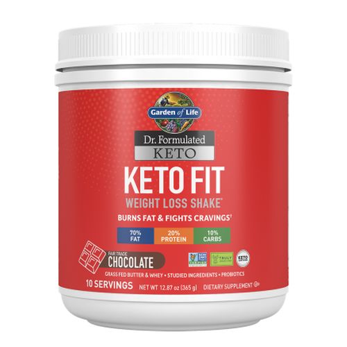 Dr. Formulated Keto Fit Powder Chocolate, 12.87 Oz By Garden of Life