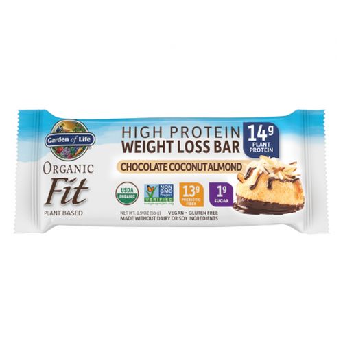Organic Fit Bar Chocolate Coconut Almond 12 Count by Garden of Life
