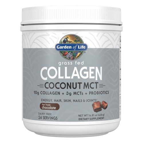 Collagen Coconut MCT Powder Chocolate, 420 Grams by Garden of Life