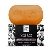 One Bar Shave & Shower Stimulating Sandalwood 3.5 Oz by One with Nature