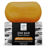 One Bar Shave & Shower Healing Turmeric Fragrance Free 3.5 Oz by One with Nature