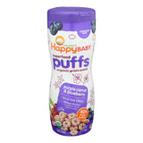 Organic Superfood Puffs Purple Carrot And Blueberry 2.1 Oz by Happy Baby Food