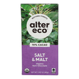Dark Salt And Malt Organic Chocolate Bar 2.82 Oz by Alter Eco