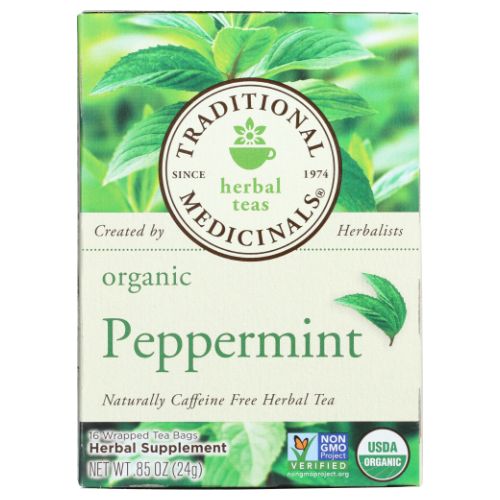 Organic Peppermint Tea 16 Bags By Traditional Medicinals