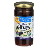 Tree Ripened Organic Pitted Black Olives 9 Oz by Mediterranean Organics