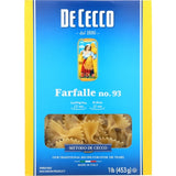 Pasta Farfelle 16 Oz by De Cecco