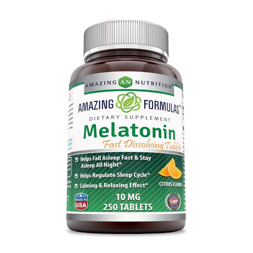 Amazing Formulas Melatonin Quick Dissolve Citrus 250 Tabs by Amazing Nutrition