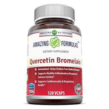 Amazing Formulas Quercetin with Bromlain 120 Veg Caps by Amazing Nutrition