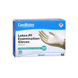 Caremates, Caremates Latex-Pf Examination Gloves Powder Free Medium, 50 Each
