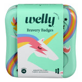 Kids Bravery Badges Assorted Rainbow Flex Fabric 48 Count by Welly
