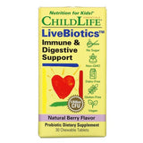 LiveBiotics Immune & Digestive Support Natural Berry 30 Tabs by Child Life Essentials
