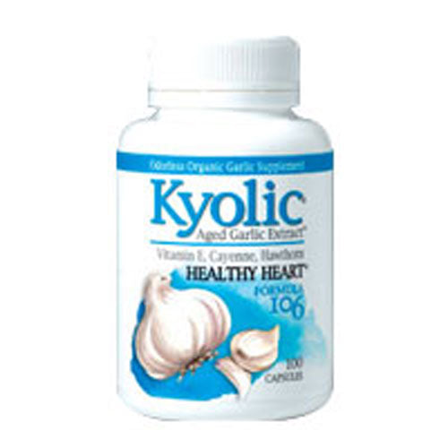 KYOLIC Aged Garlic Extract Vitamin E, Hawthorn,Cayenne, Formula 106 100 Caps By Kyolic