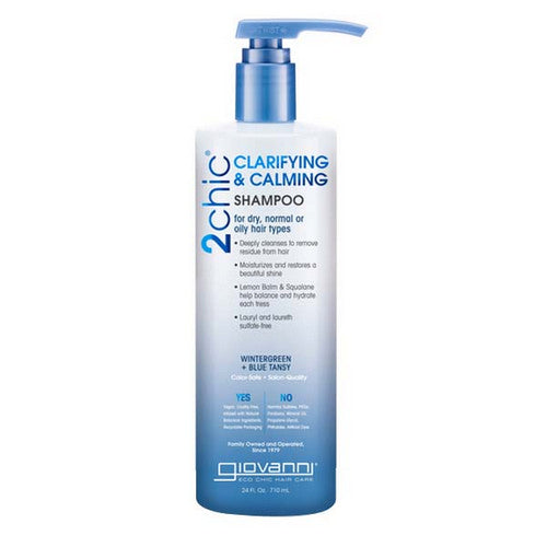 Giovanni Cosmetics, 2chic Clarifying & Calming Shampoo, 24 Oz