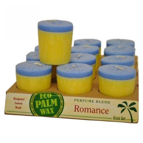 Candle Votives Romance Yellow-Light Blue 12 Count by Aloha Bay