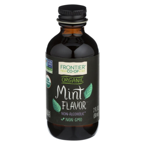 Organic Mint Flavor-Alcohol Free 2 Oz by Frontier Herb