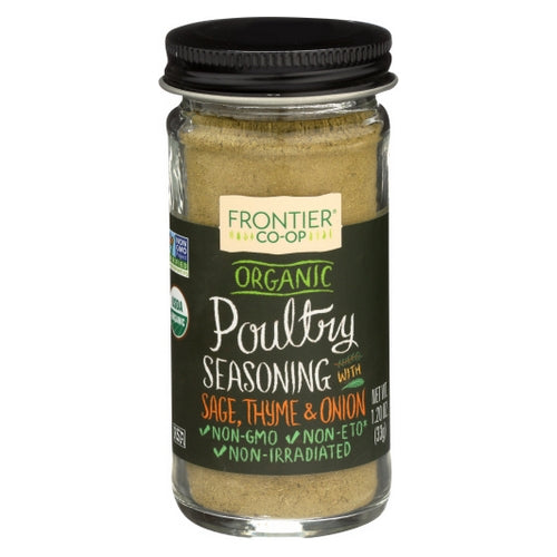 Organic Poultry Seasoning With Sage Thyme & Onion 1.44 Oz by Frontier Herb