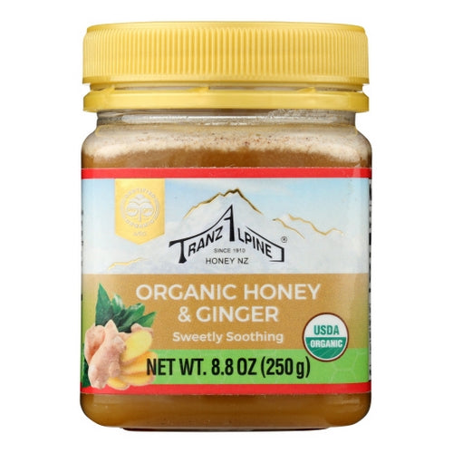 Organic Honey with Ginger 8.8 Oz by Tranzalpine