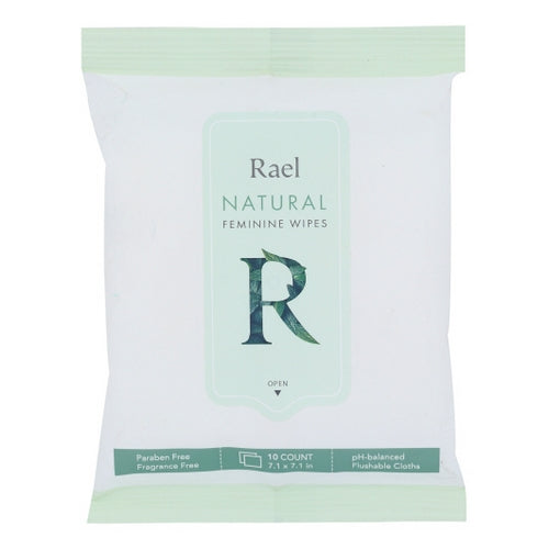 Natural Feminine Cleansing Wipes 10 Count by Rael