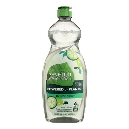 Dishwash Lime and Ginger 19 Oz (Case of 6) by Seventh Generation
