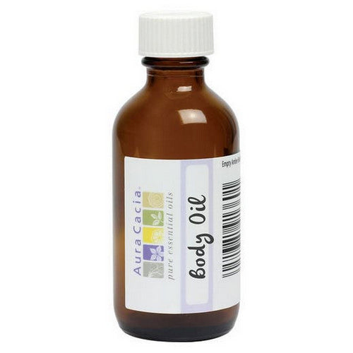 Aura Cacia, Empty Amber Glass Bottle with Writeable Label, 2 Oz