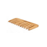 Meium Wide Tooth Bamboo Wood Comb 1 Count by Bass Brushes
