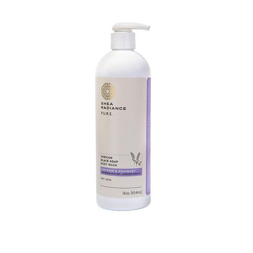 African Black Body Wash Lavender rosemary 16 Oz by Shea Radiance