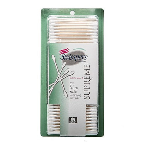 Cotton Swabs Double Tip Paper Sticks 375 Count by Swisspers Premium Products