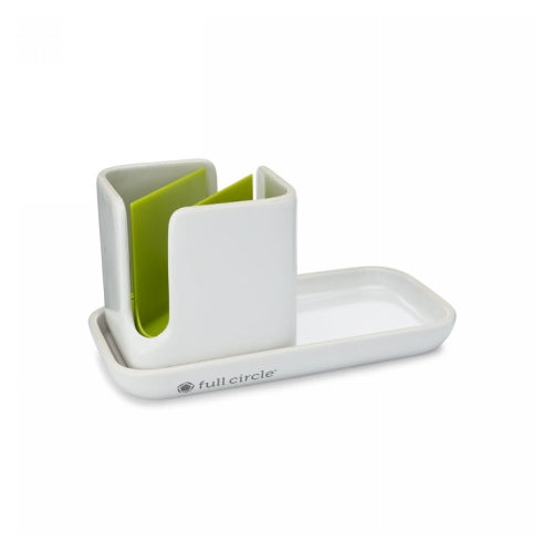 Ceramic Sink Caddy White I Count by Full Circle Home