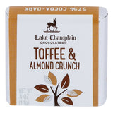 Organic Chocolate Squar Toffee & Almond Crunch 0.4 Oz by Lake Champlain