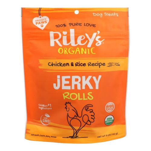 Chicken & Rice Jerky Rolls 5 Oz by Riley's Organic