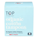 Cotton Tampon Compact Regular 16 Count by Top The Organic