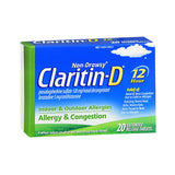 Claritin-D 12 Hour Allergy and Congestion 20 Tabs by Claritin