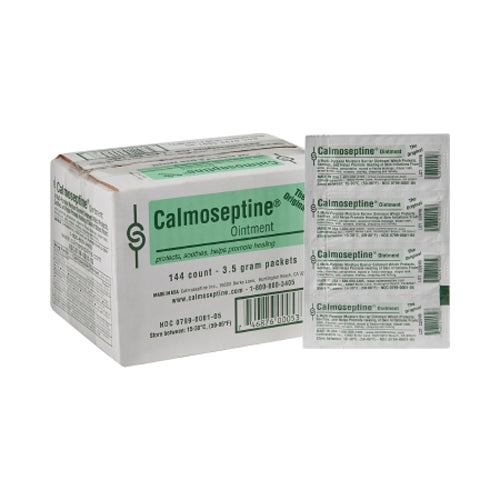 Calmoseptine Antiseptic Ointment Foil Packets 144 Count by Calmoseptine