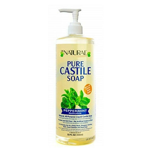 Pure Castile Liquid Baby Soap Peppermint 32 Oz by Dr. Natural