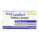 Safety Lancet 23 Gauge 2.2 mm Depth 100 Count by Sure
