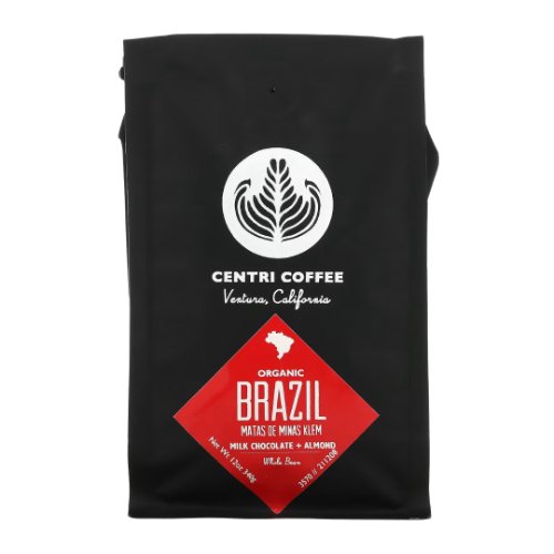 Organic Brazil Whole Bean Coffee 12 Oz by Centri Coffee