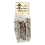 White Sage Smudge Wand Mini 3 Inch 3 Count by Sage Secrets