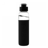 Glass Water Bottle w/ Sport Cap V2 Black 17 Oz by Soma