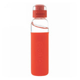 Glass Water Bottle w/ Sport Cap V2 Coral 17 Oz by Soma